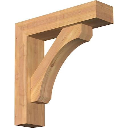 Ekena Millwork Legacy Block Smooth Bracket w/ Offset Brace, Western Red Cedar, 5 1/2"W x 22"D x 22"H BKT0604X22X22LEC05SWR